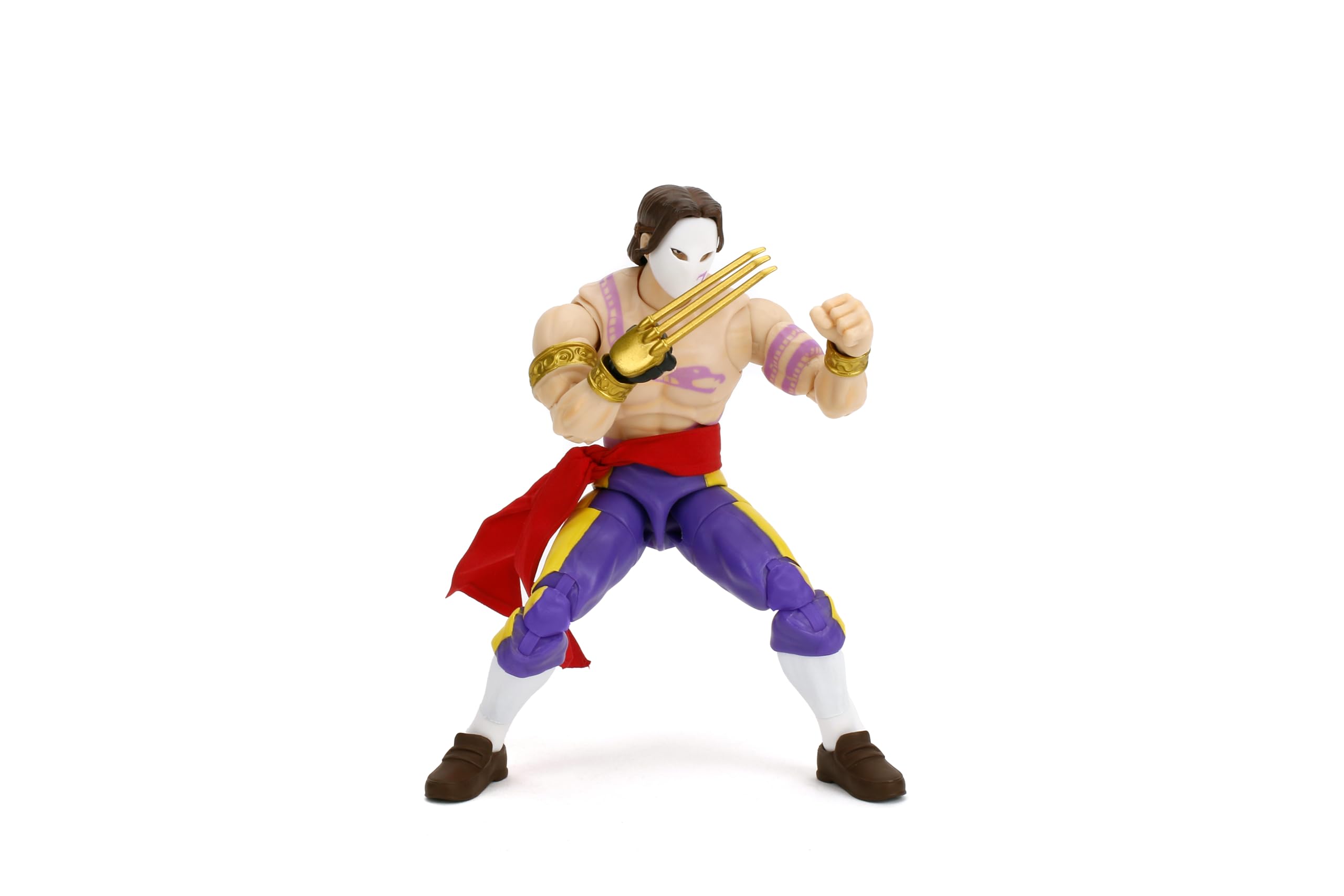 Jada Street Fighter II Vega (Wave 4) Action Figure Toys – 1:12 Scale, 6" Tall, Interchangeable Heads, Hands & Claw Accessories